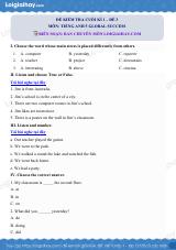 Đề thi học kì 1 Tiếng Anh 5 Global Success - Đề số 3